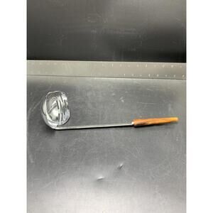 1950's Vintage Bakelite Metal Basket Spoon Slotted Scoop Spoon Bullet Handle